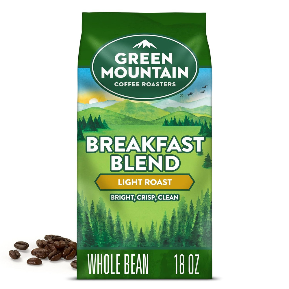 Breakfast Blend, Whole Bean Coffee, Bagged 18 Oz