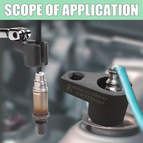 Offset Oxygen Sensor Socket, 3/8 Inch Drive, 7/8 Inch (22mm), 3/8-inch