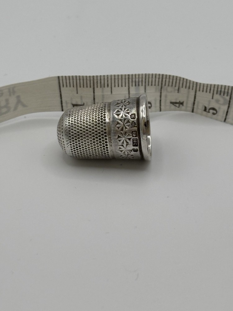 A Charles Horner Silver Thimble 1901 Chester Hallmark, Punched Dome