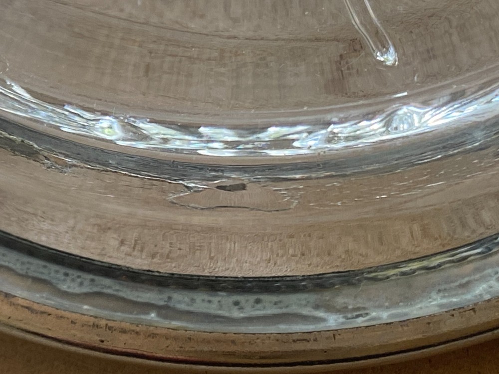 Vintage Leonard Silverplate and Glass Coaster Starburst Pattern
