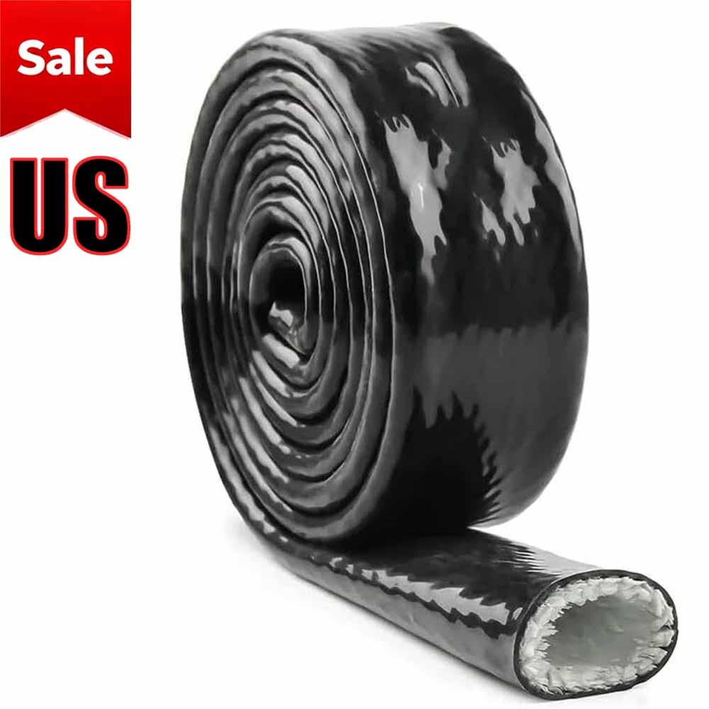 Fibreglass Silicone Fire Sleeving Protective Heat Shield Sleeve ID 5/8 Inch