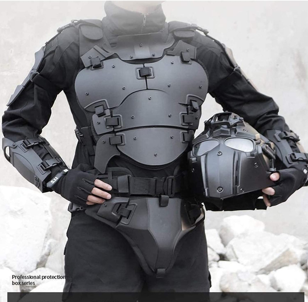 Airsoft Vest Armor Vests Adjustable Tactical Molle Chest Protector Set Paintb...