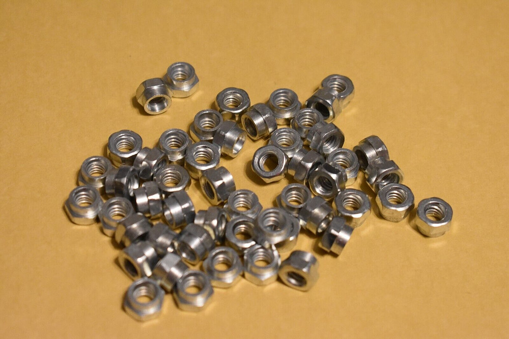50 Battery Bolt Shouldered Nuts 1/4-20