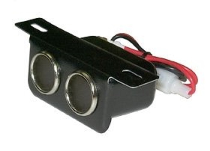 1 PC - CES DUAL CIGARETTE LIGHTER SOCKETS - UNDER DASH MOUNT # JC338/31-3017