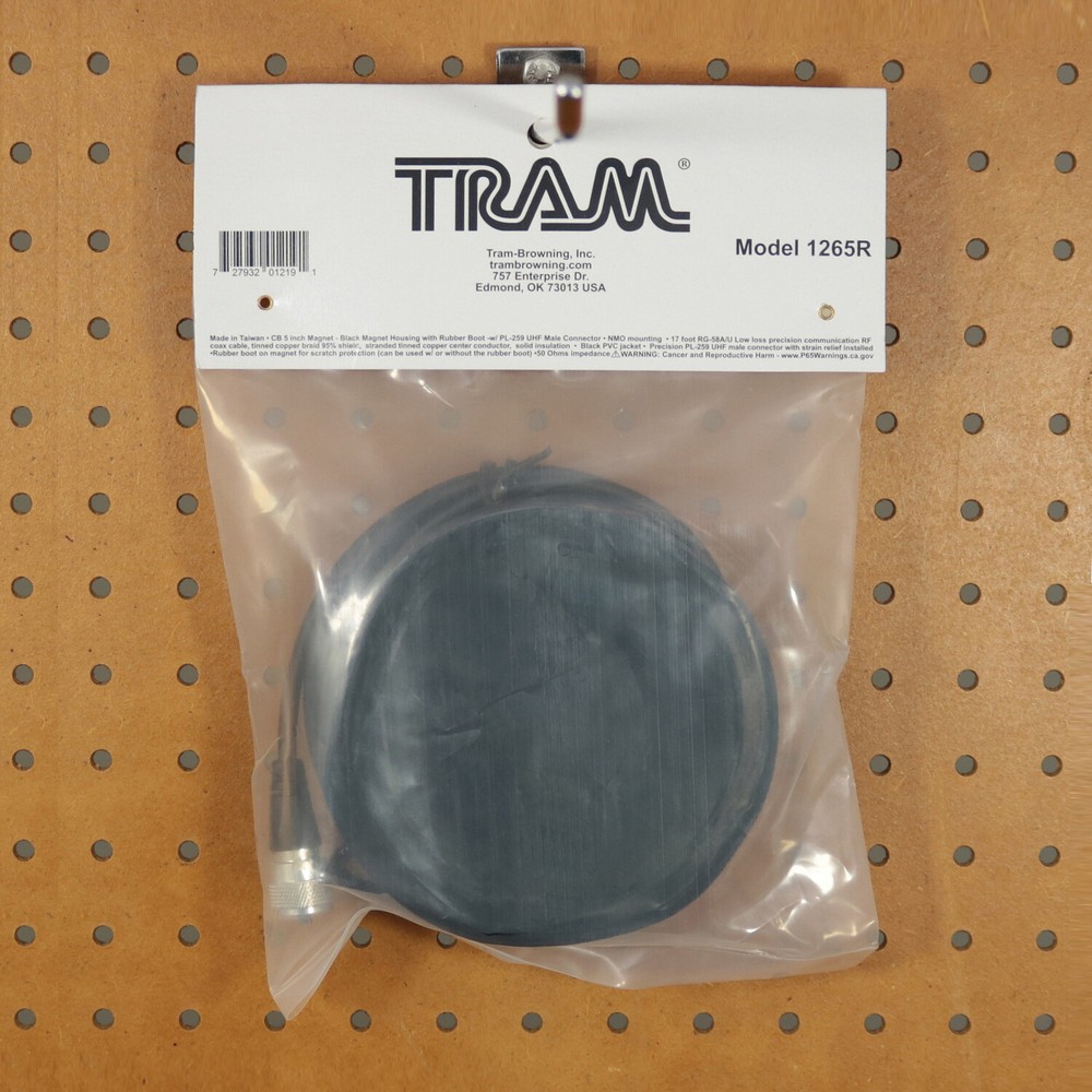 TRAM 1265R NMO 5" Magnet with Soft Rubber Boot, 17ft Cable, PL-259