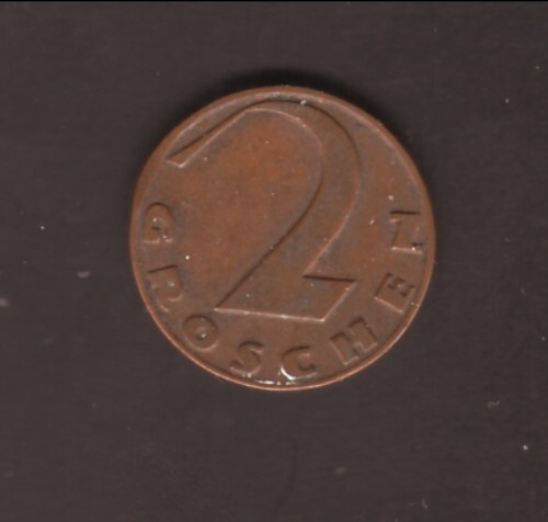 1928 Austria2 Groschen Coin