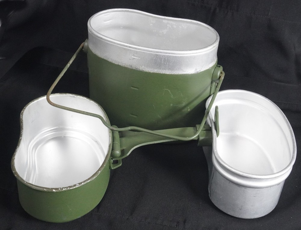 Post WW2 West German 3-pc Mess Kit by HSZ & MM