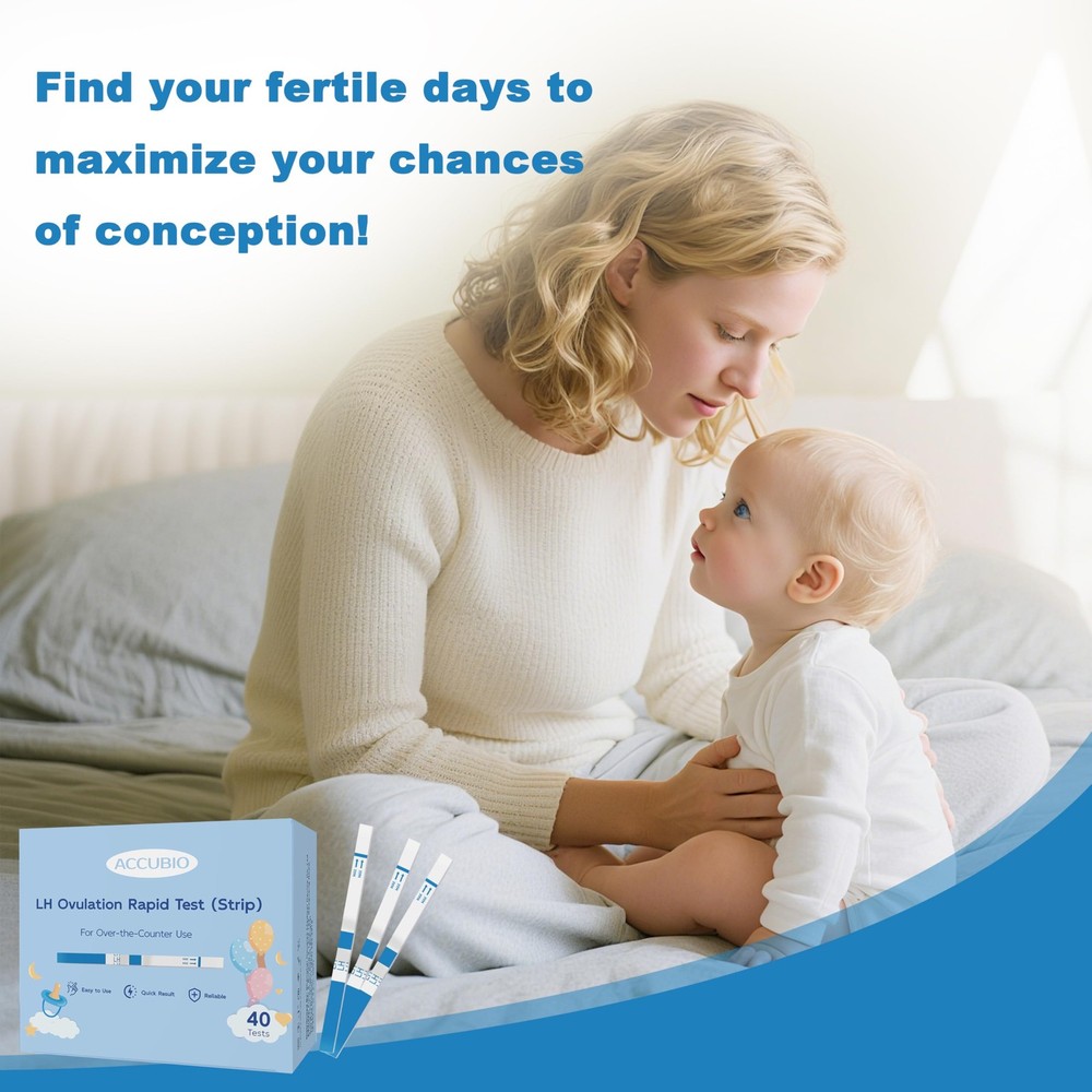 Ovulation Test Strips, Bulk Tests, Fertility Tests 40 Count, Blue