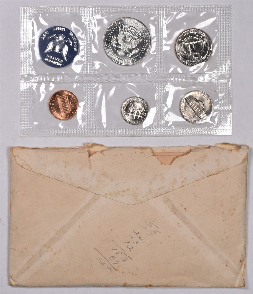 1965 SMS U.S. Mint 5 Coin Set With Envelope