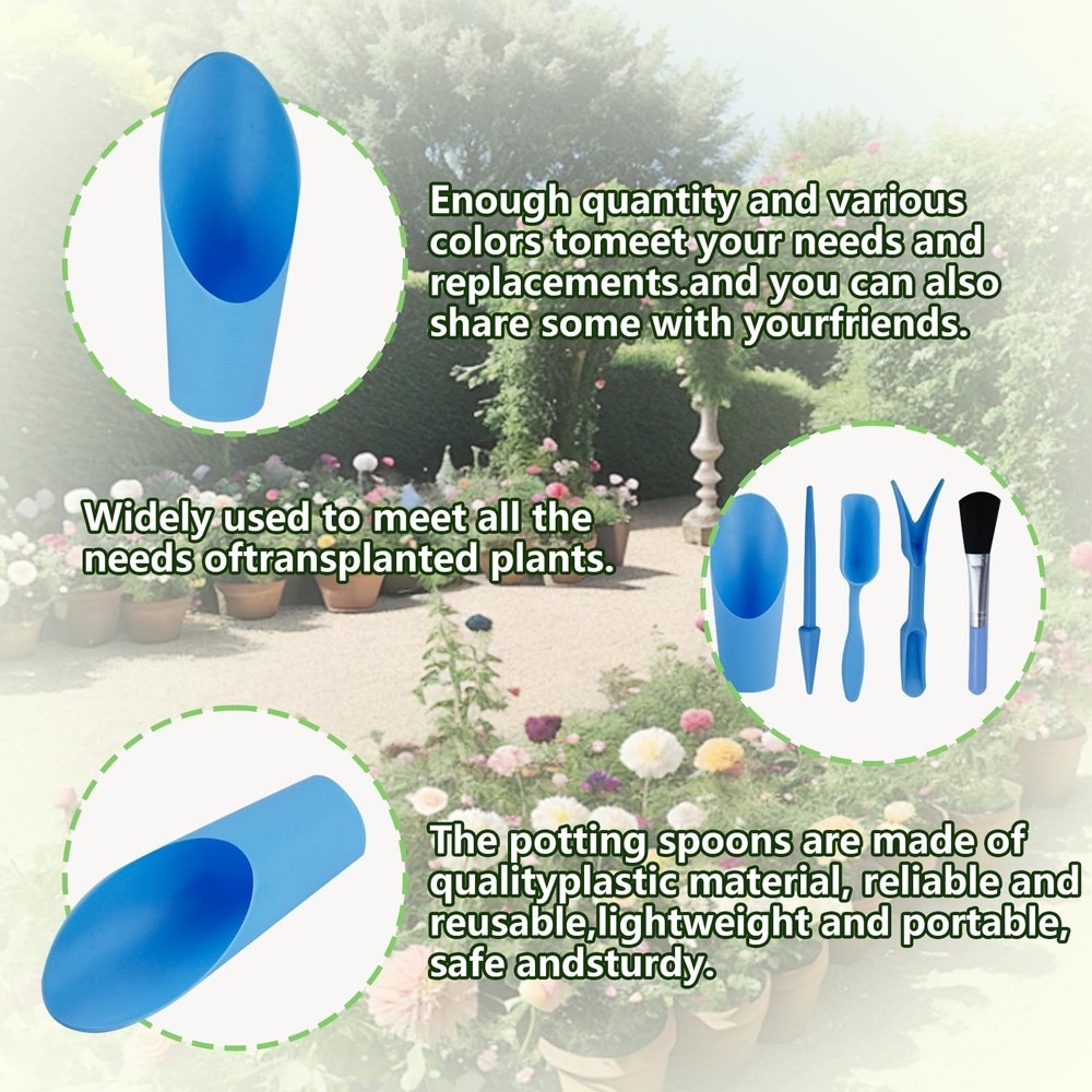 5 Pcs Mini Garden Tool Set Hand Tools Succulent Transplanting Blue