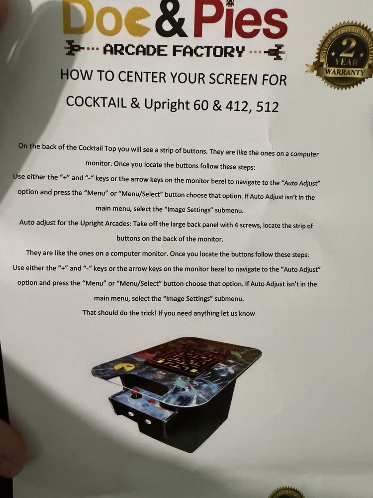 512 Classic Retro Games Cocktail Arcade