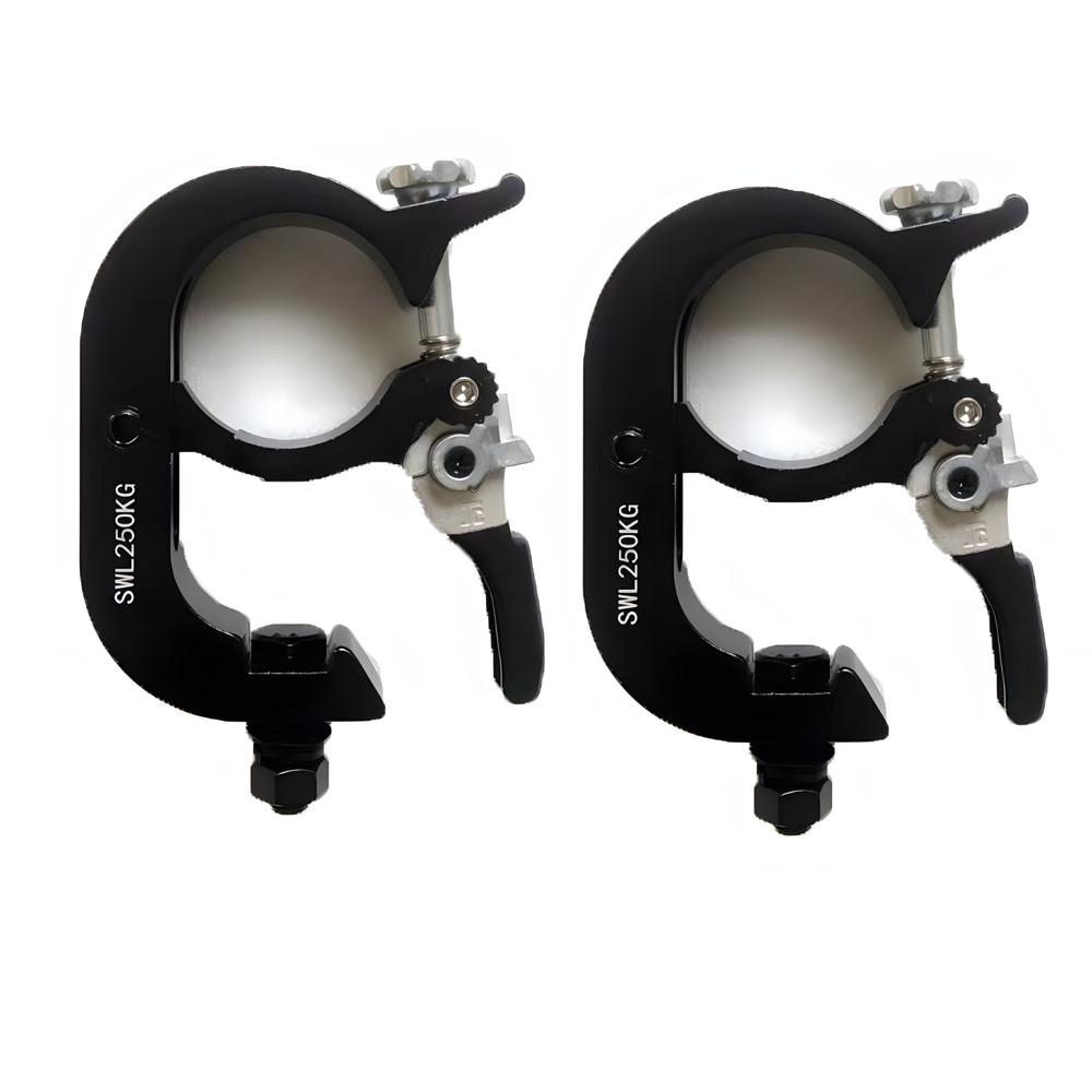2pcs Folding moving head light hook 250kg Aluminium foldable Light truss clamp