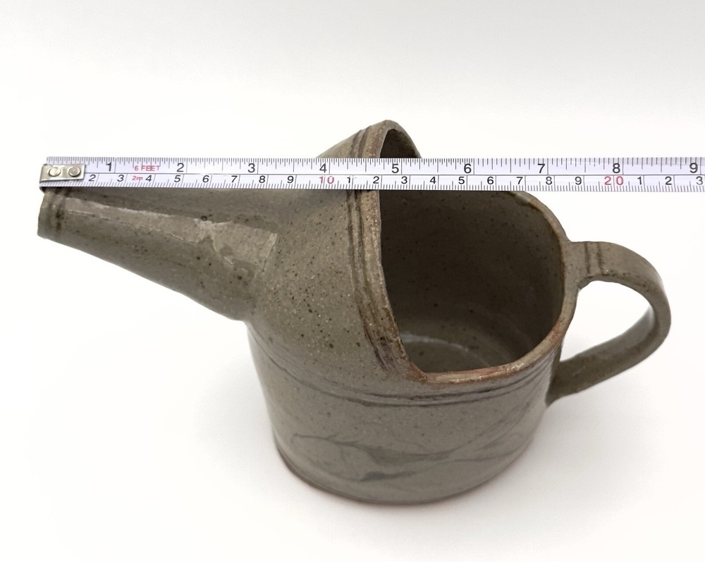 STUDIO ART POTTERY WATERING CAN COLLEEN LAPPE ARTIST CERAMIC EARTHENWARE FISH
