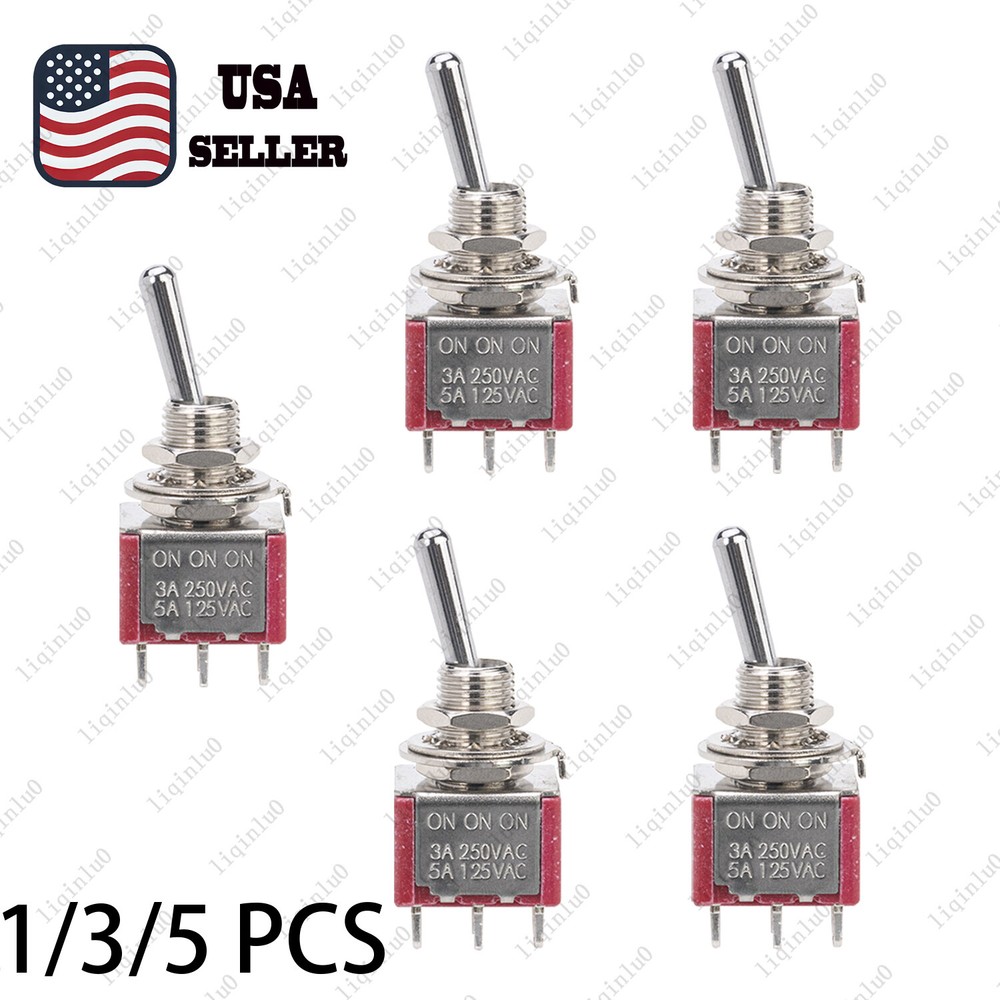 Guitar or AMP DPDT 3 Position 6 Pins ON ON ON Toggle Switch Sealed Mini Toggle
