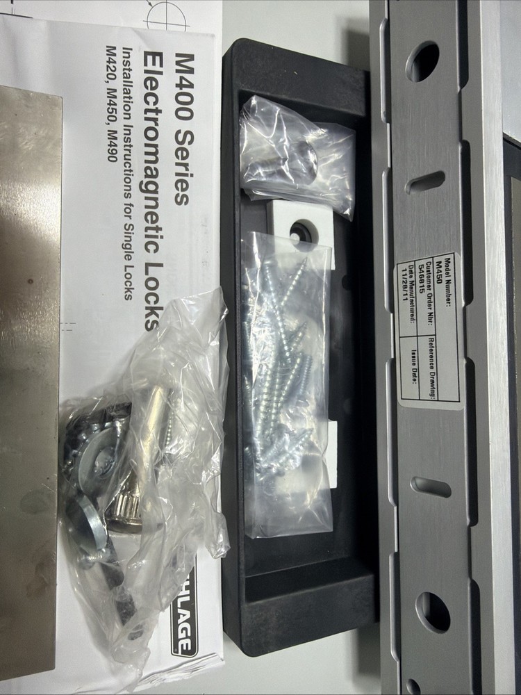 SCHLAGE M450 MAX SECURITY SINGLE MAG LOCK ELECTROMAGNETIC LOCK 1000 LBS