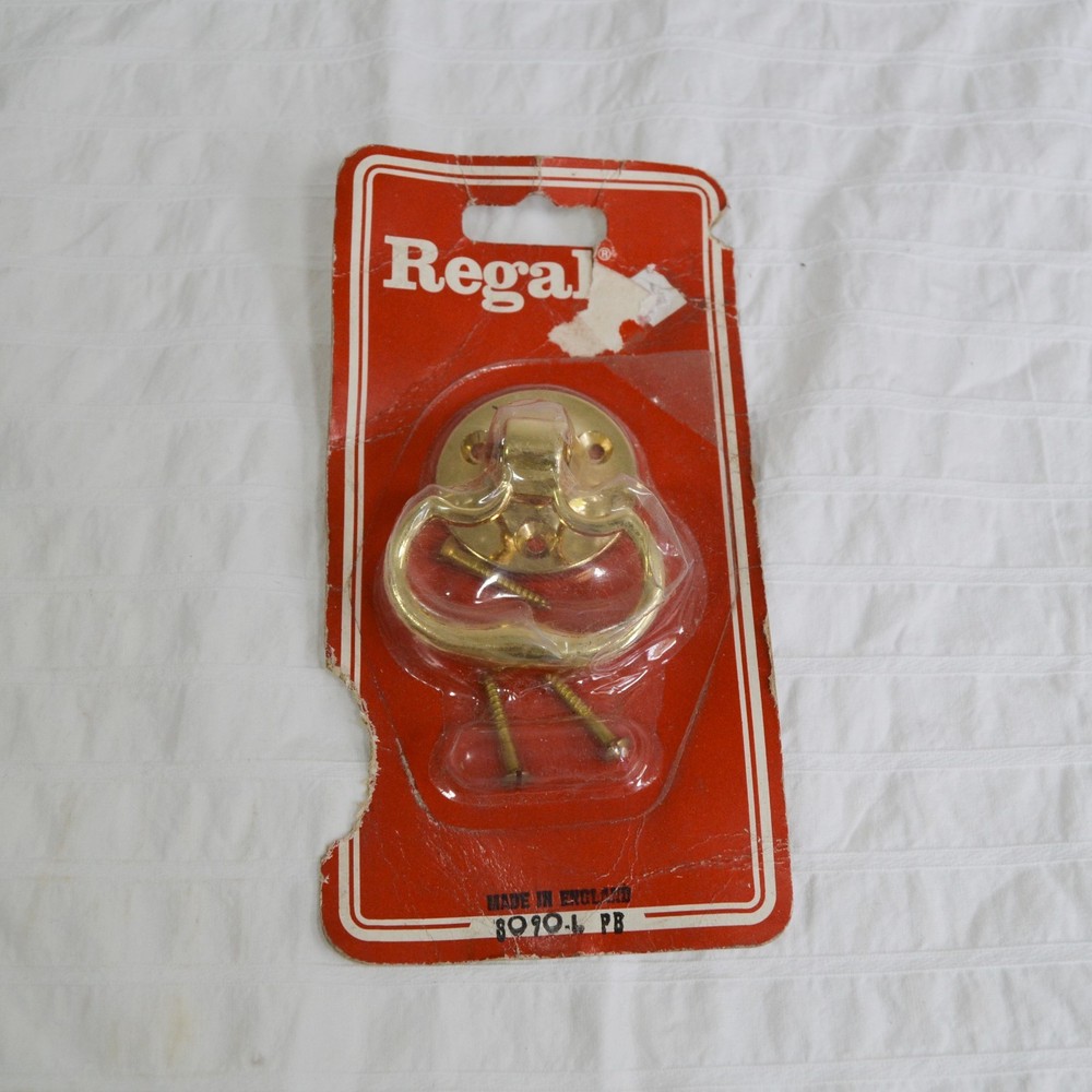 Vintage Regal Brass Pull Handle x1, Cabinet Drawer Cupboard Pull