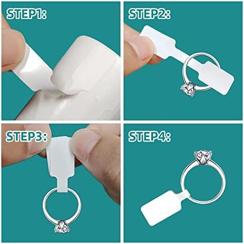 Self adhesive jewelry tags roll white labels for pricing and display use