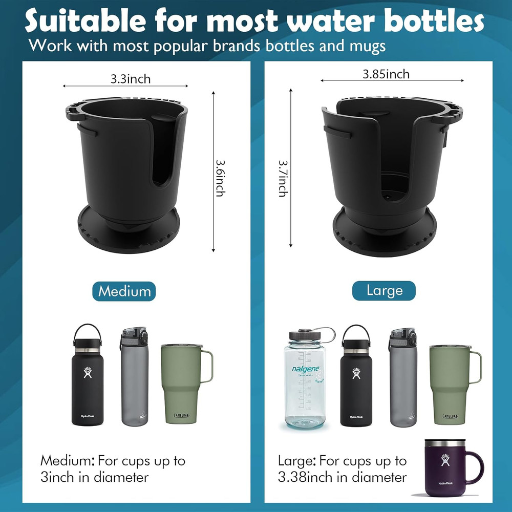 Versatile SUP Paddle Board Cup Holder with Non-Slip Design - 2 Sizes Available