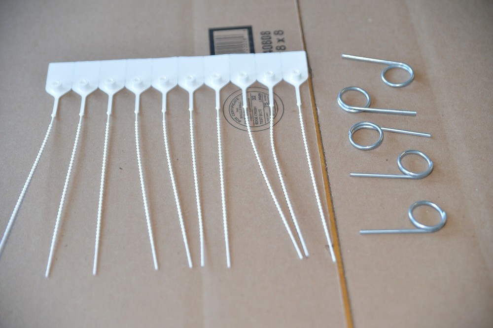 🎯 10 WHITE FIRE EXTINGUISHER TAMPER FLAG SEALS & 5  SAFETY PULL PINS