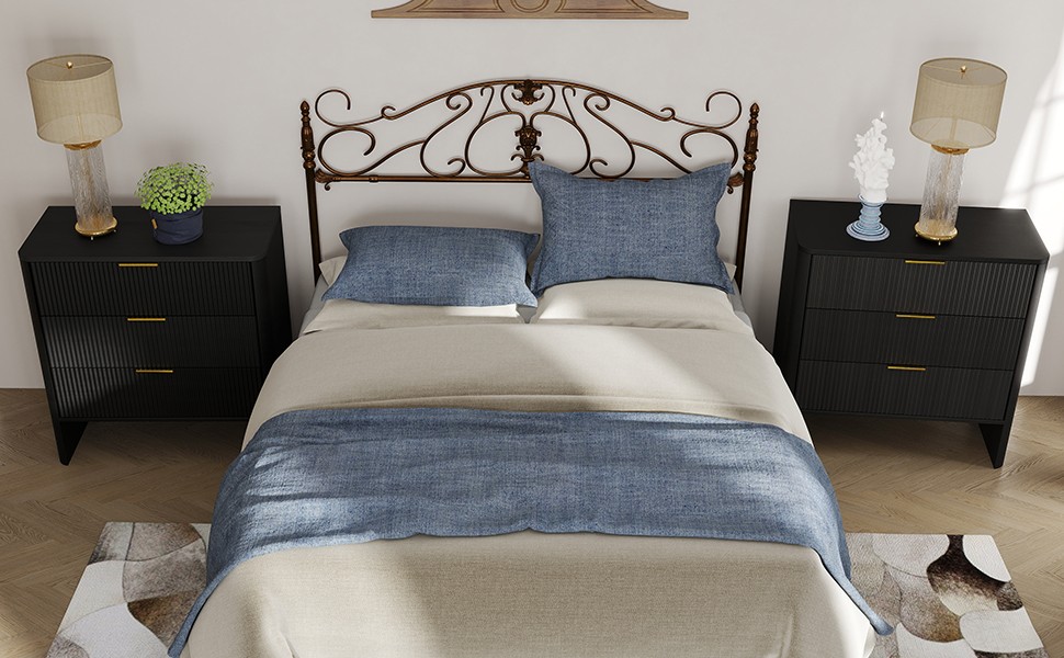 Modern Wavy Pattern Drawer Cabinet For Bedroom Hallway