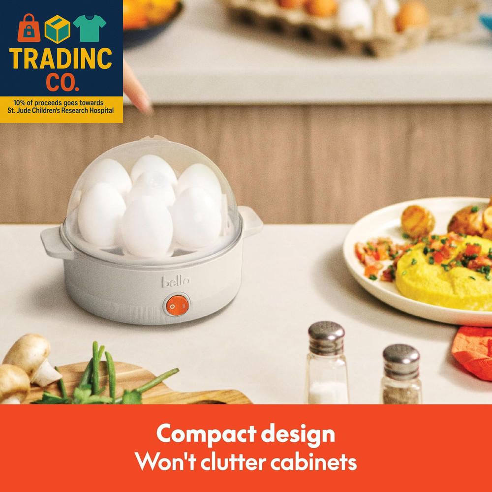 Electric Egg Cooker, 7 Eggs Capacity Tray, Single Stack, for Poached, Scrambled,