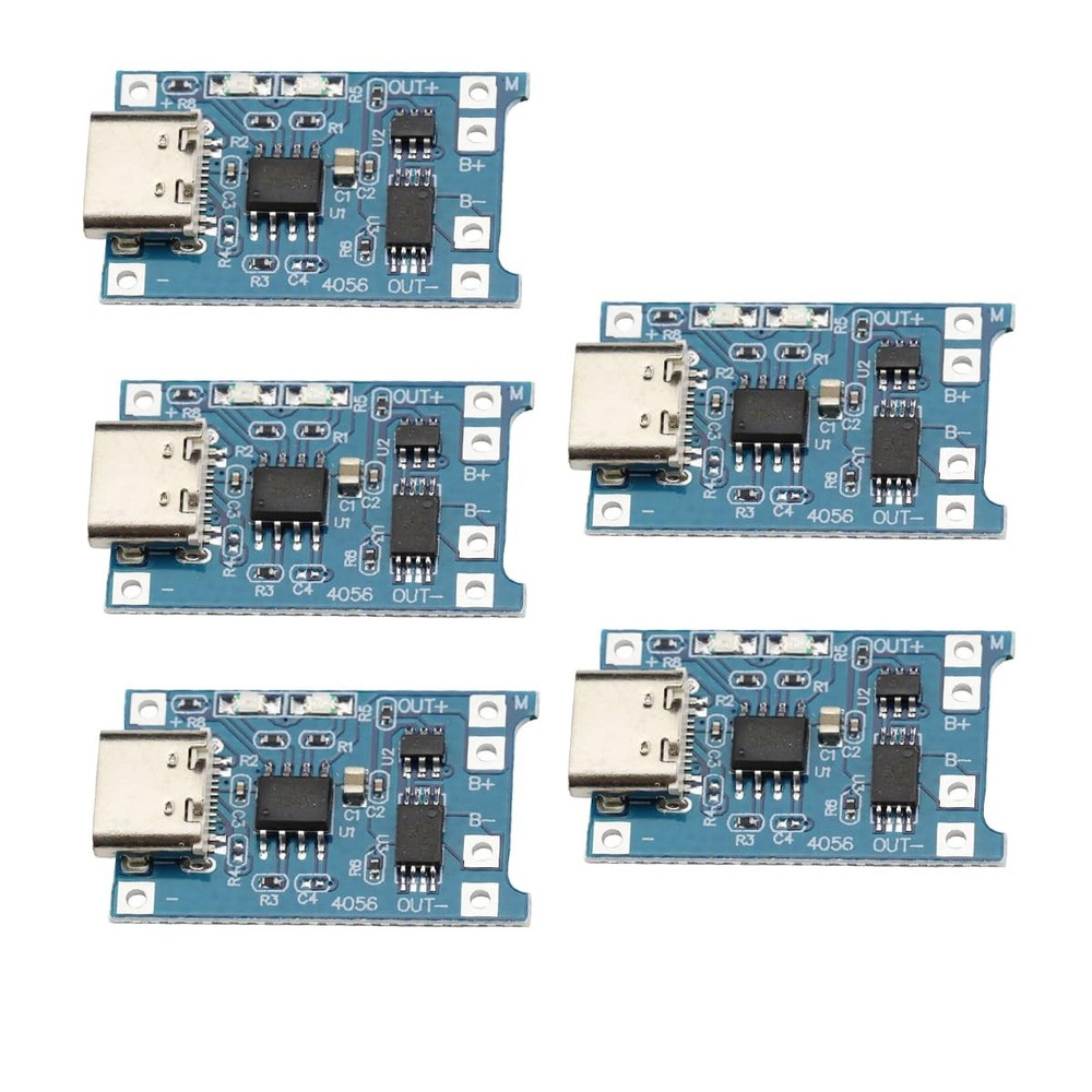 VKLSVAN 5PCS 5V 1A TP4056 Charging Module Type-C USB Interface 18650 Lithium...
