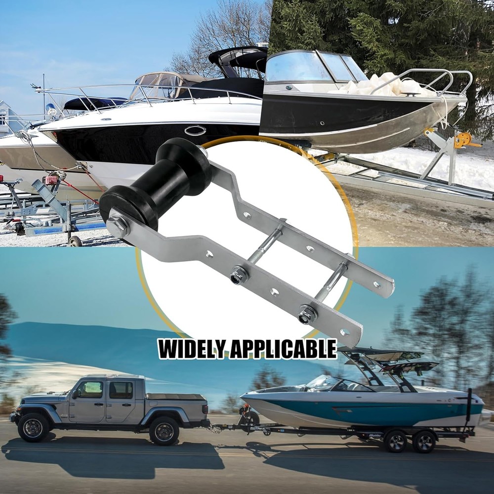 Updated 5" Boat Trailer Rollers with Brackets Black Adjustable Keel Roller Ass.