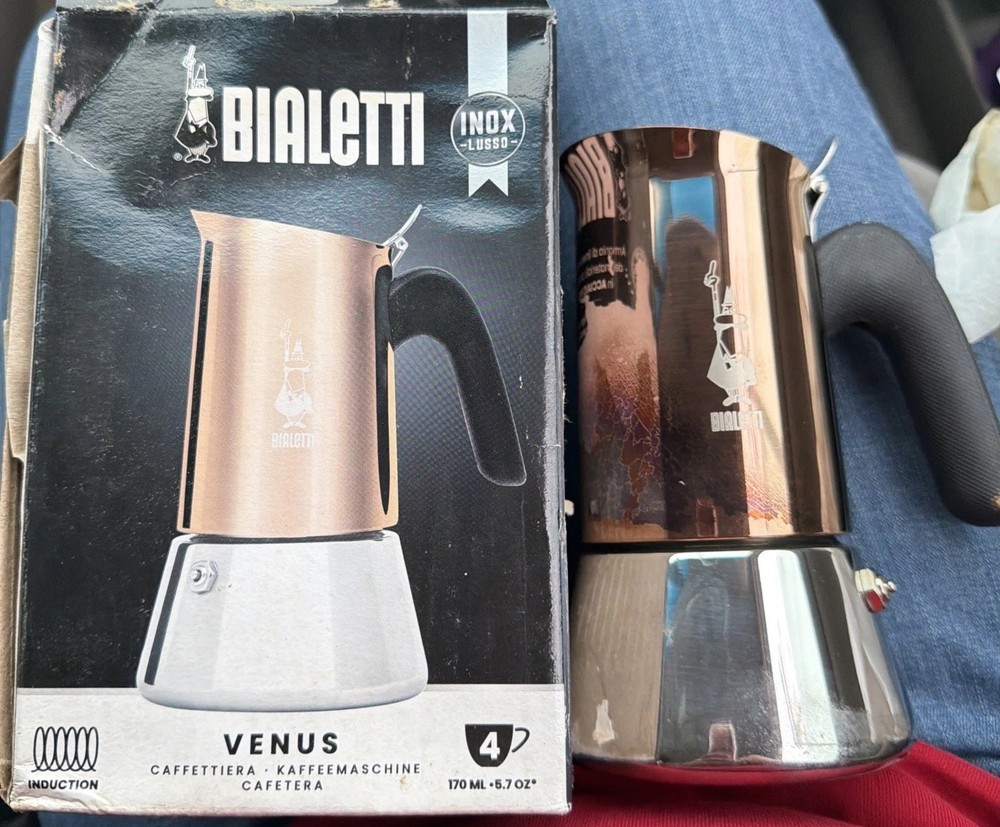 Bialetti Venus Coffee Espresso Maker - 4 Cups - Copper