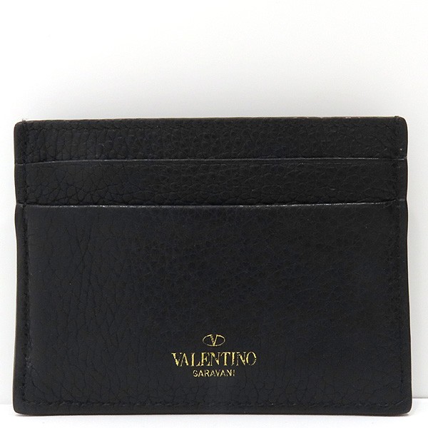 Valentino Rockstud Black Leather Card Holder & Card Case