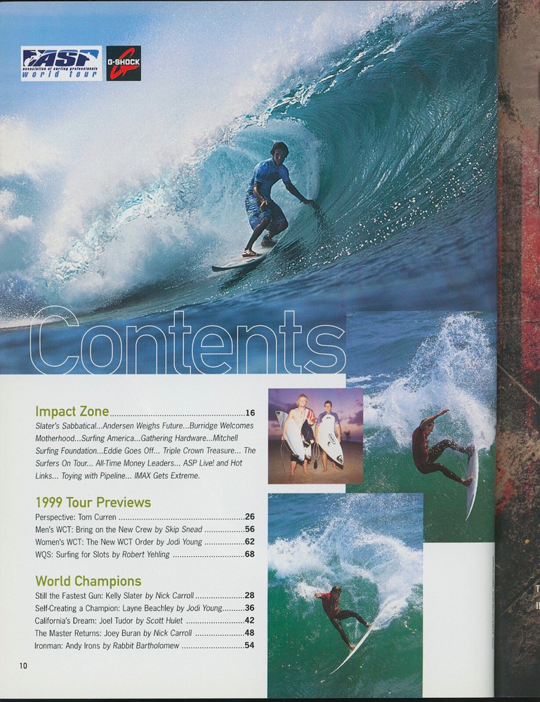 Surf magazine "ProSurfing" Spring 1999