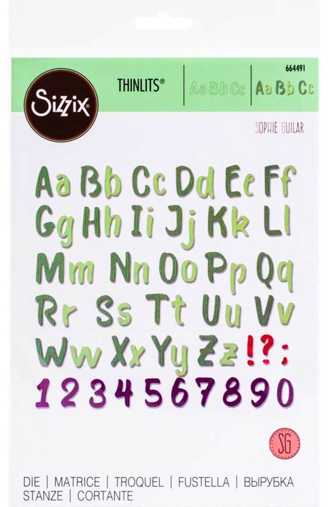 Sizzix Thinlits Bold Brush Alphabet #664491 Retail $25.99 by Sophie Guilar