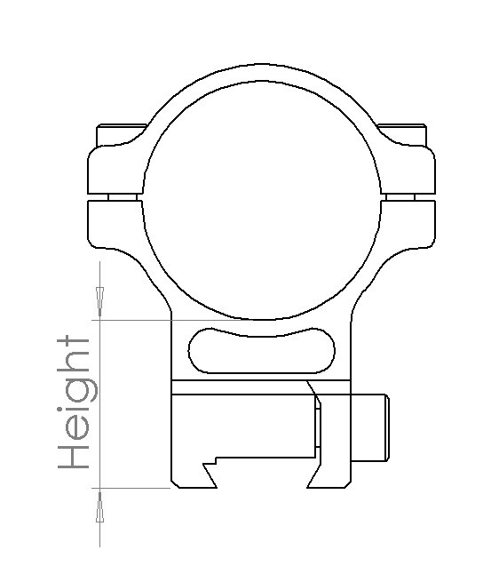 Scope Rings for Davidson/Kelbly Base (3/8")