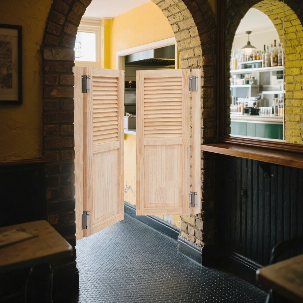 Partition Door - Swing Solid Pine Wood for Stylish Space Utilization