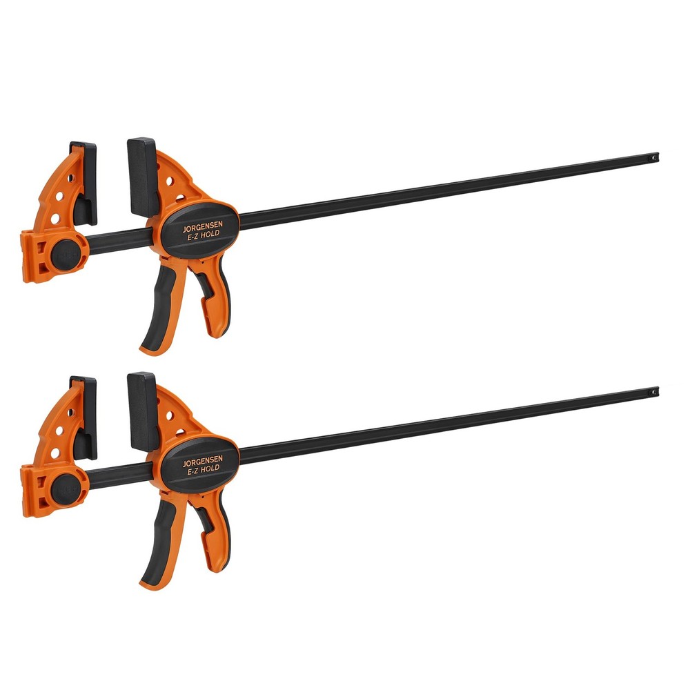 Jorgensen 24" One Hand Clamp/Spreader - 2-pack, Medium 24", Black Orange
