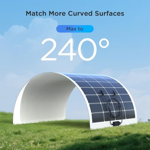 400W Flexible Solar Panel Set (2x200W), Cool-Running White Design, 200W (2PCS)