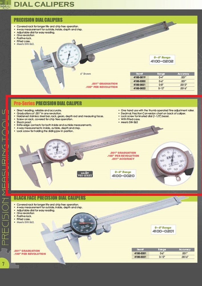 6" PRO-QUALITY DIAL CALIPER (4100-0020)