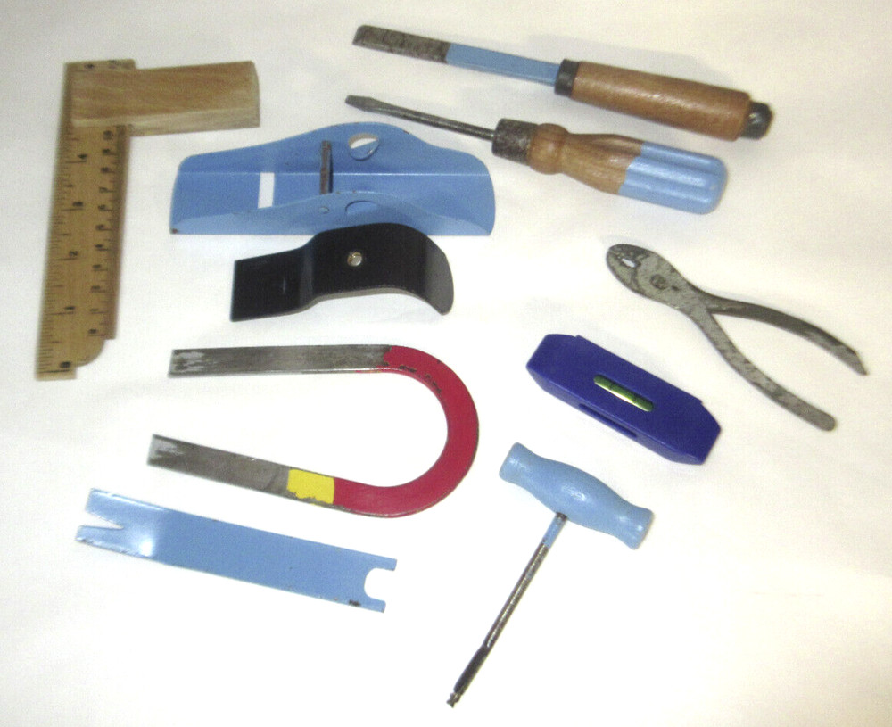 Vintage Children's Tool Box Metal Tools
