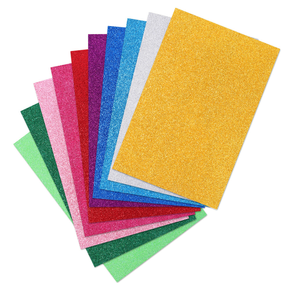 10pcs Colorful EVA Sheets Handicraft Sheets Glittering Assorted Colored Sheets