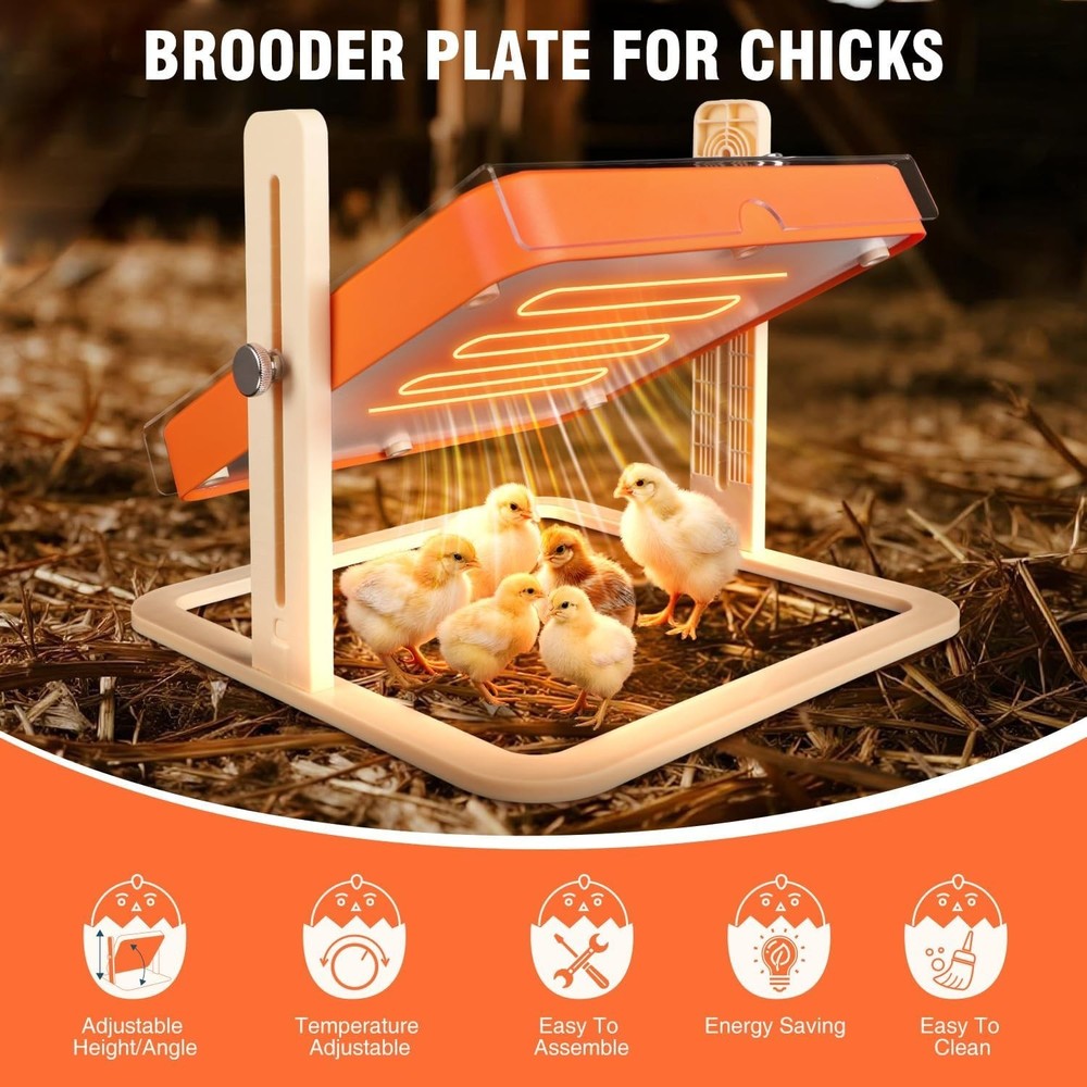Adjustable Chicken Brooder Heating Plate for Optimal Chick Growth - -Compliant