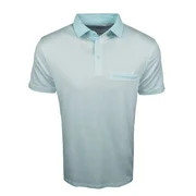 New Head Golf Hex Pattern Polo Ocean/White Small