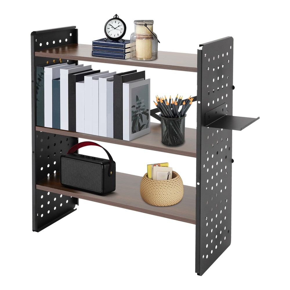 Desktop Bookshelf Desk Storage Organizer Computer 3-Tier Desk Shelf Display Rack
