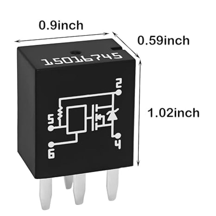 4-Pin Headlight Relay, Compatible for 1