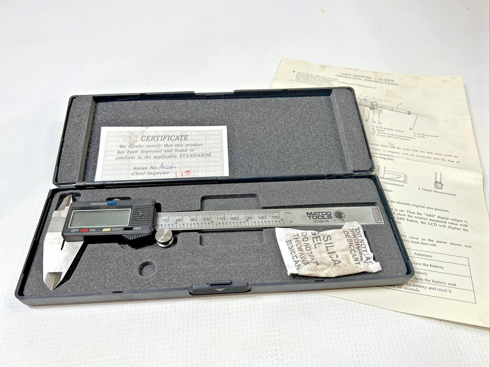 MATCO TOOLS DC601A Digital Caliper 0-6" / 0-150mm | Hard Case