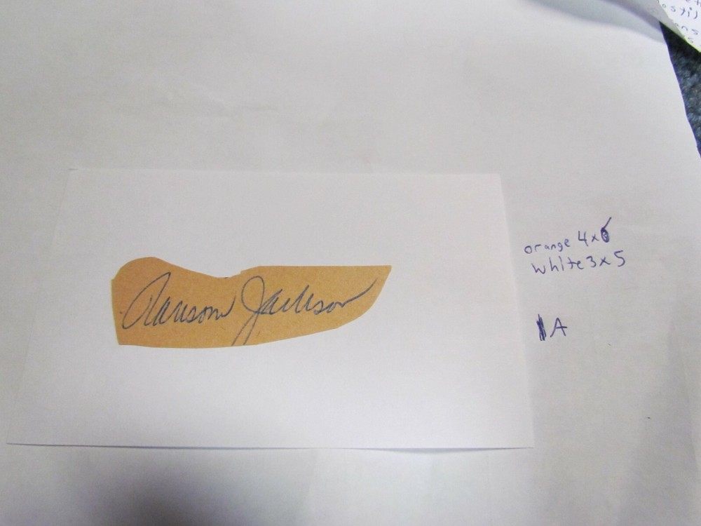 Randy Ransom Jackson autographed Cut/Index Card