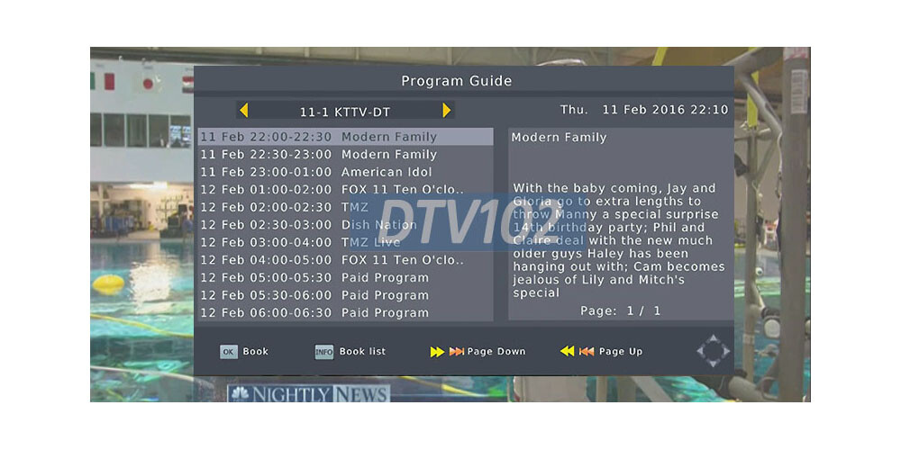 Digital ATSC Converter Box For Broadcast Channels Play Pause Program Scheduling