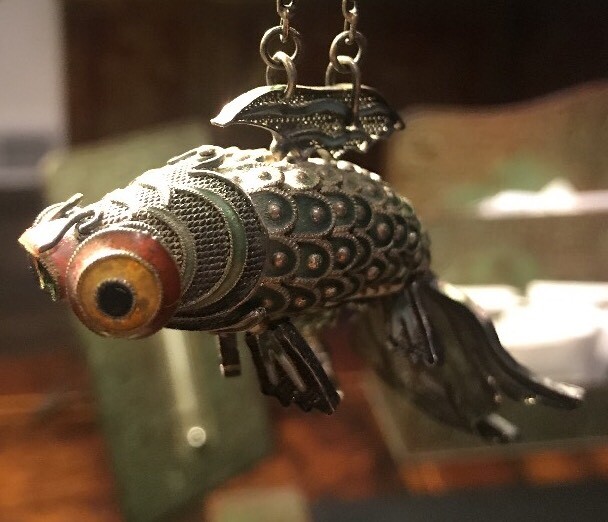 Sterling Silver Koi Fish Vintage Rare
