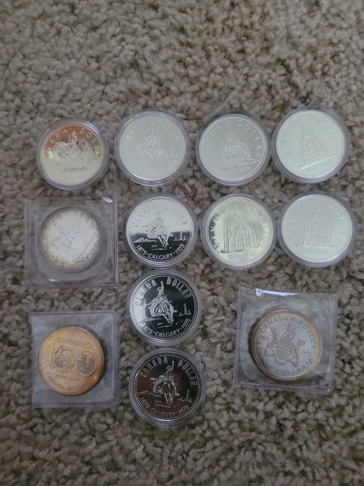 Canada Proof Silver Dollars  Lot Of 12