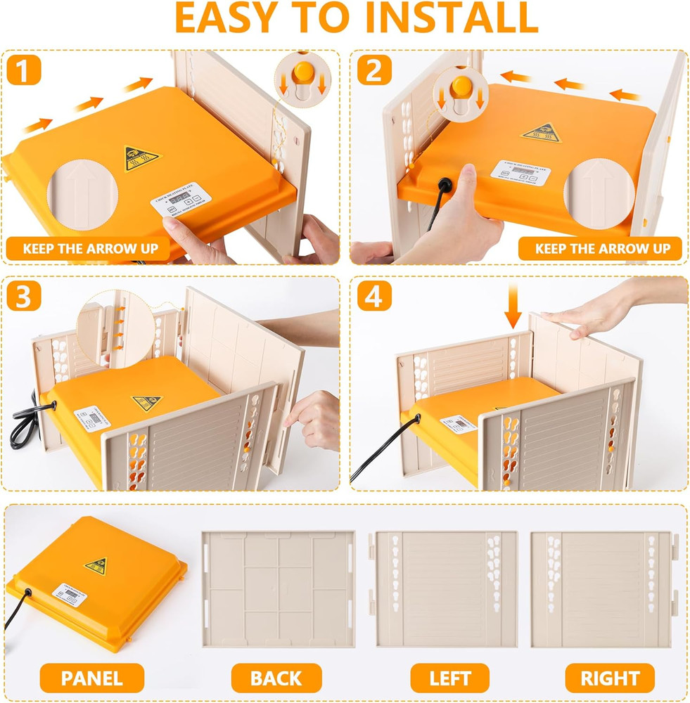 Chick Brooder, Chicken Brooder Heating Plate for Chicks with Adjustable Height a