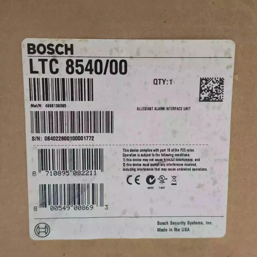 Bosch LTC 8540/00 Allegiant Alarm Interface Unit NEW