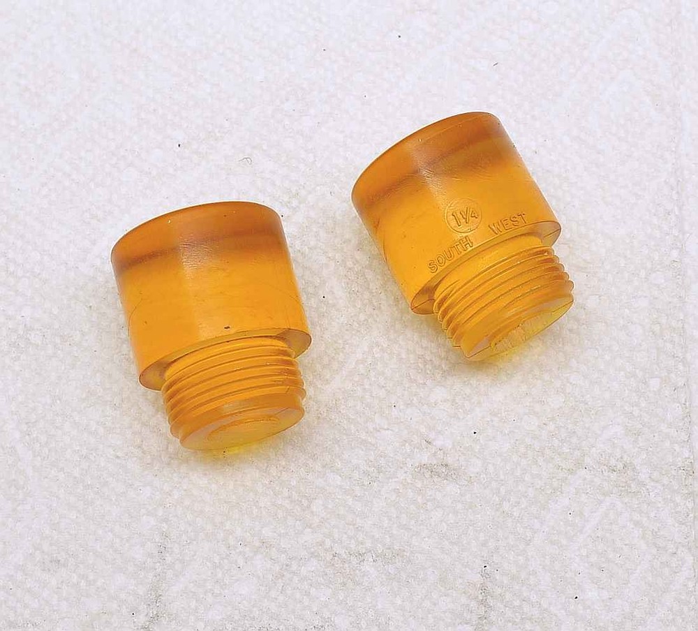 South West Mfg Soft Face Hammer Replacement 1-1/4" Diameter Threaded Insert Set